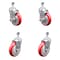 Service Caster 5 Inch Red Polyurethane Wheel Swivel 1/2 Inch Threaded Stem Caster Brakes, 2PK SCC-TS20S514-PPUB-RED-TLB-121315-2S2 - alternate 1